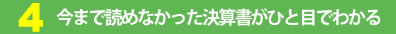 眼からウロコ、今まで読めなかった決算書がひと目でわかる